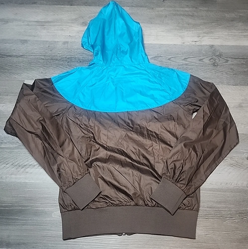 Nike Sportswear Vintage Full Zip Hoodie Nylon Two Tone Retro Jacket Young Kids M